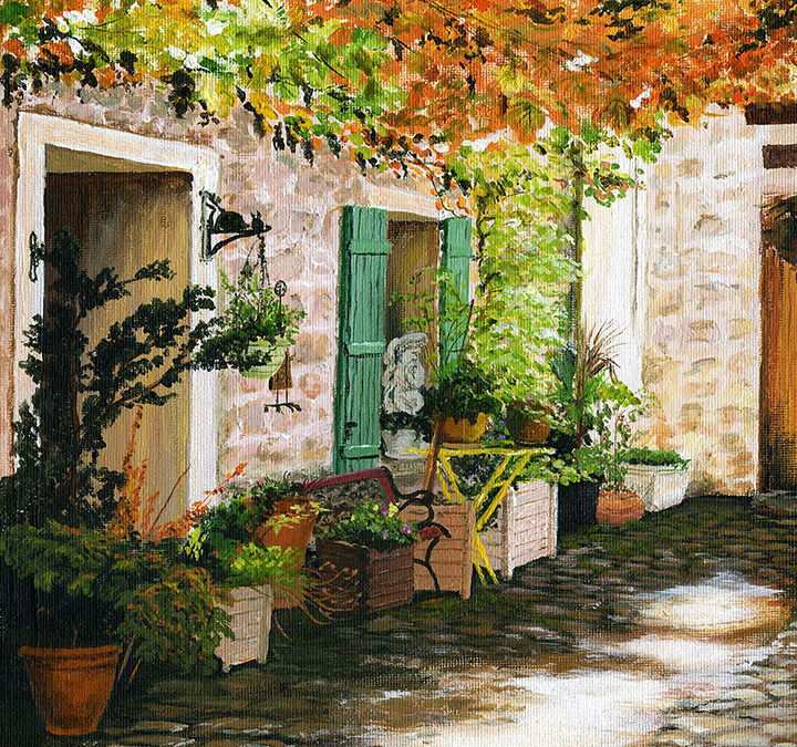 Italian village garden